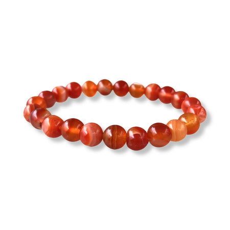 Red Sulemani / Botswana Agate Bracelet 8 mm Beads Stretchable Bracelet Round Shape for Reiki Healing and Crystal Semi Precious Gemstone