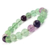 Natural Multi Fluorite Bracelet 6 mm Beads Bracelet Round Shape for Reiki Healing and Crystal Healing Stone Semi Precious Gemstones Stretchable Bracelet