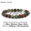 Natural Bloodstone Bracelet 8 mm Beads Bracelet Round Shape for Reiki Healing and Crystal Healing Stone Semi Precious Gemstones Stretchable Bracelet