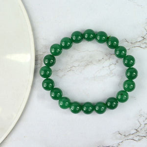 Natural Green Aventurine Bracelet 8 mm Beads Bracelet Round Shape for Reiki Healing and Crystal Healing Stone Semi Precious Gemstones Stretchable Bracelet