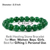 Natural Green Aventurine Bracelet 8 mm Beads Bracelet Round Shape for Reiki Healing and Crystal Healing Stone Semi Precious Gemstones Stretchable Bracelet