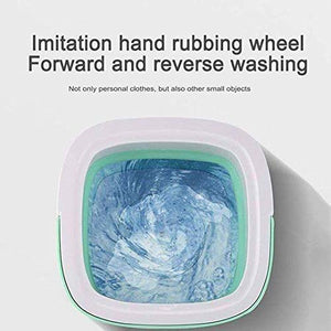 Mini Folding Washing Machine Portable, Foldable Compact Ultrasonic Small Automatic Electric Powered Cleaning Washer for Travel Home Business Trip