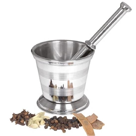 Khalbatta Okhli Masher, Mortar and Pestle Set  Size 2 - Mash Hard Spices easily - halfrate.in