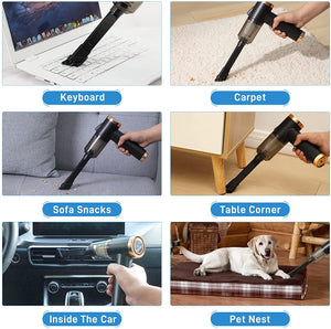 Rechargeable Vacuum Cleaner 2 in 1 Dust Collection Car Vacuum Cleaner High-Power Handheld Wireless Vacuum Cleaner Home Car Dual-use Portable