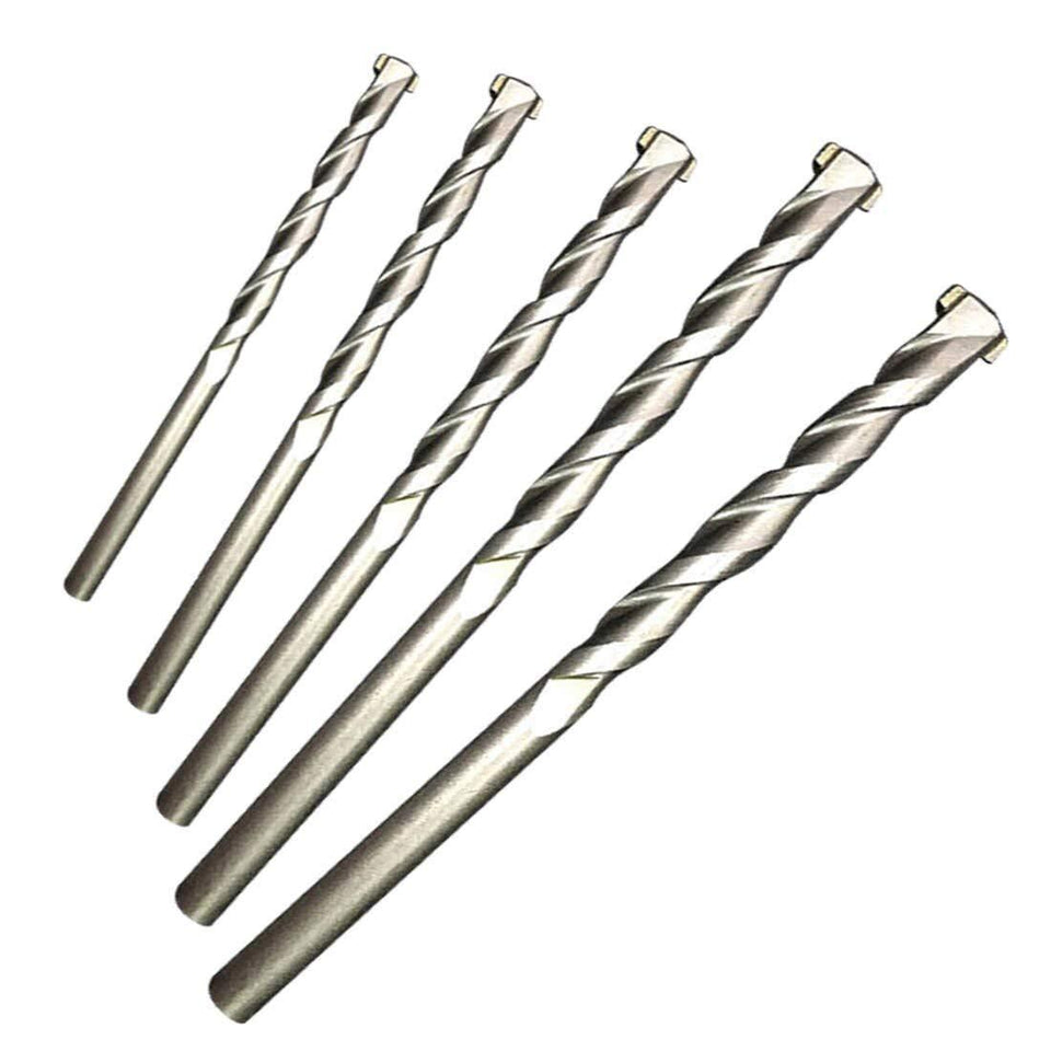 Saleshop365® 5 Pcs Masonry Drill Bit Set Twisted for Concrete and Wall Drilling - halfrate.in