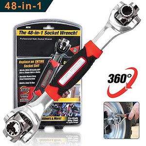 Saleshop365® 48 in 1 Socket Wrench Multifunction Universal Tool with Spline Bolts 360 Degree Revolving Spanner - halfrate.in