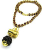 Shiv Shakti Kavach - 5 Mukhi Rudraksha Trishul Damru (Damaru) Locket/Pendant in Rudraksha Fancy mala - halfrate.in